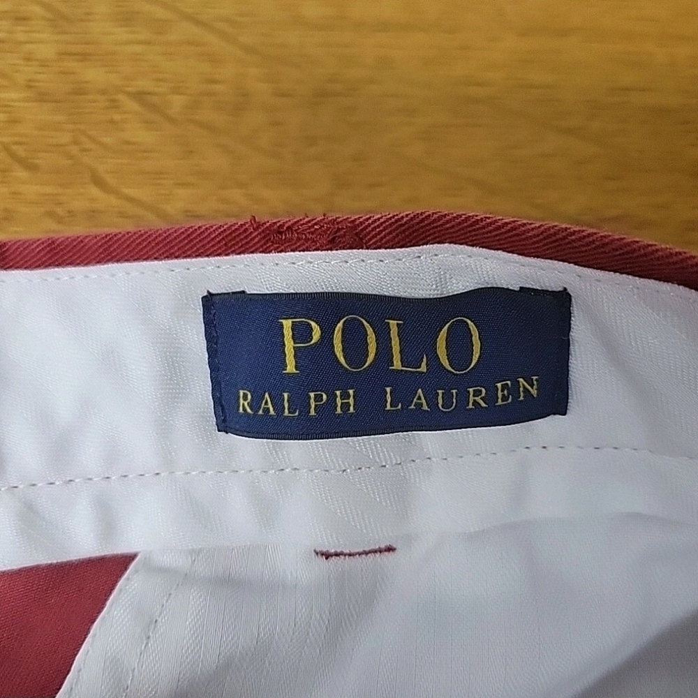 Lauren Ralph Lauren Men's Size 34 X 31(Actual) Red Classic Straight Leg Jeans - Picture 7 of 15